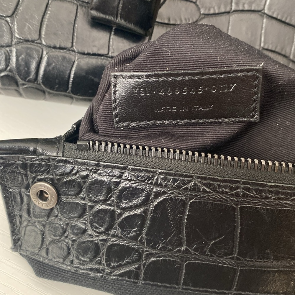 SAINT LAURENT Med/Lrg Croc Sac Du Jour - Picture 13 of 14